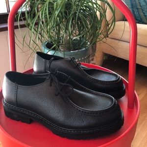 Zara Men Black Leather Oxfords